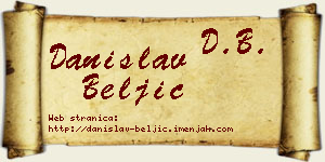 Danislav Beljić vizit kartica
